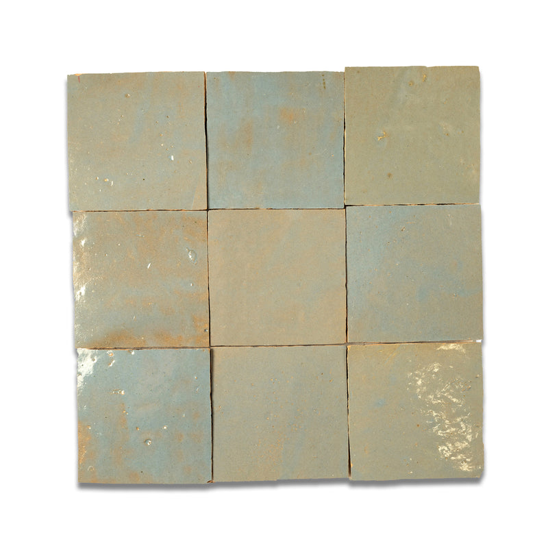 Mirage Blue Zellige Tile - 4x4 Square