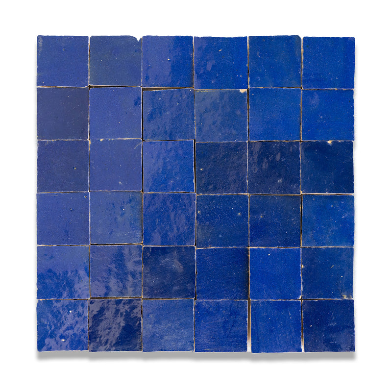 Berber Blue Zellige Tile - 2x2 Mosaic