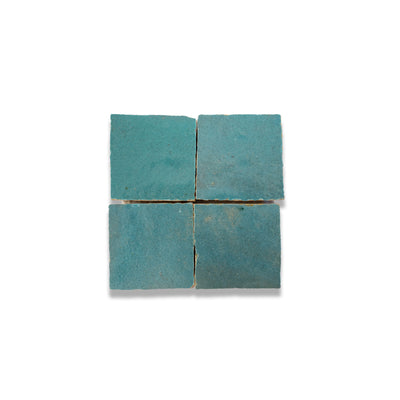 Oasis Blue Zellige Tile - 2x2 Mosaic