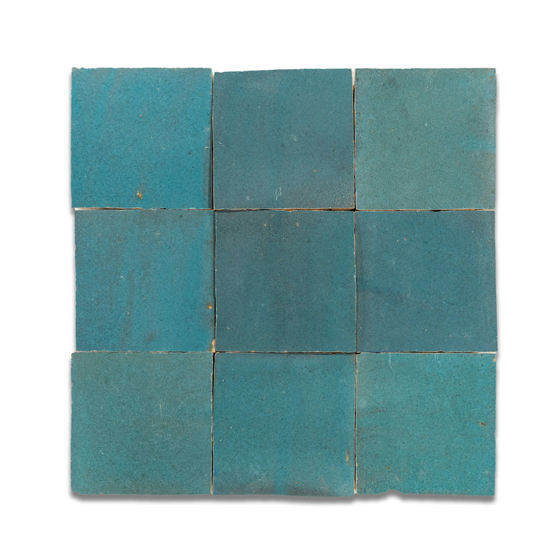 Oasis Blue Zellige Tile - 4x4 Square