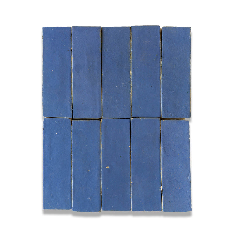 Sapphire Blue Zellige Tile - 2x6 Bejmat