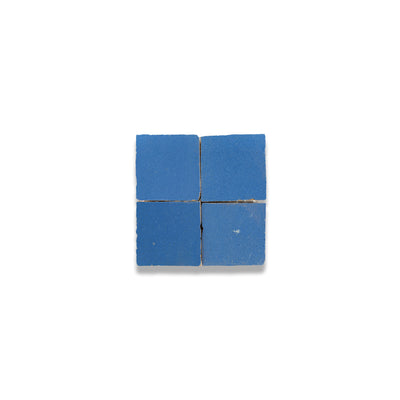 Sapphire Blue Zellige Tile - 2x2 Mosaic