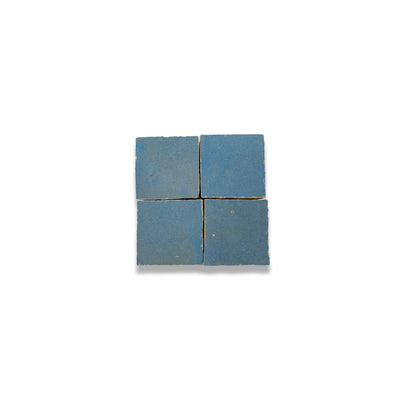 Stone Blue Zellige Tile - 2x2 Mosaic