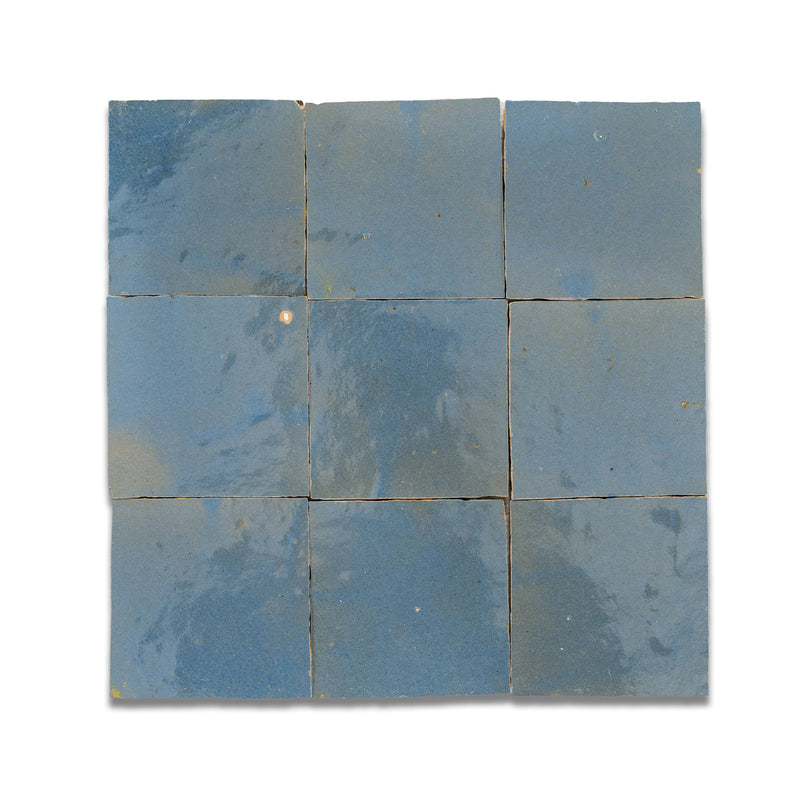 Stone Blue Zellige Tile - 4x4 Square