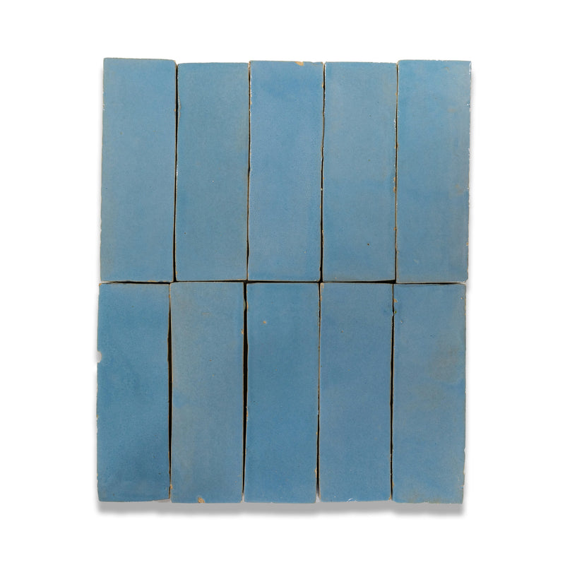 Wisteria Blue Zellige Tile - 2x6 Bejmat