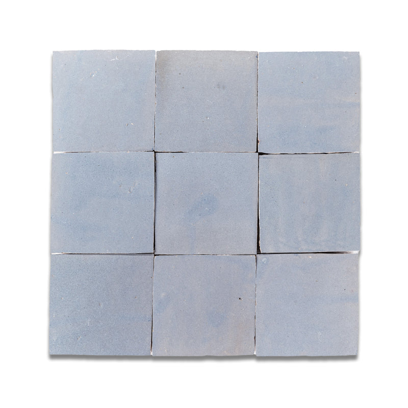 Sea Fog Zellige Tile - 4x4 Square