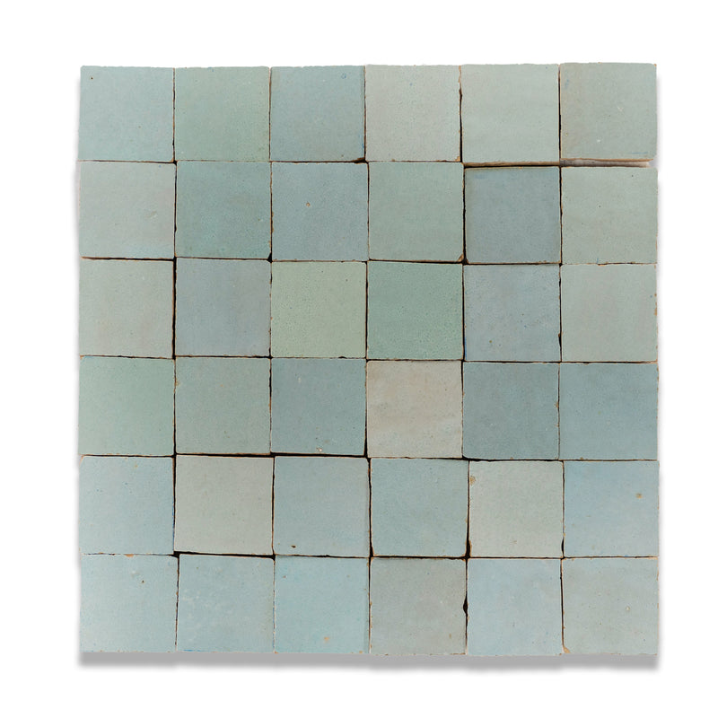 Sardine Blue Zellige Tile - 2x2 Mosaic