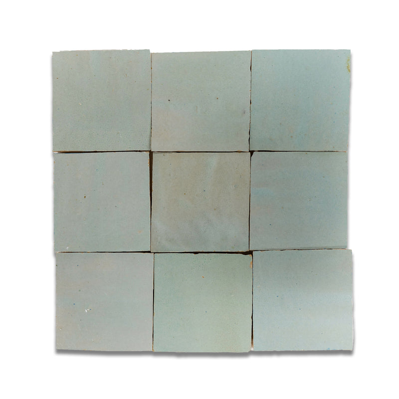 Sardine Blue Zellige Tile - 4x4 Square