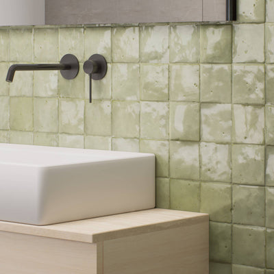Sage Dust Zellige Tile - 4x4 Square
