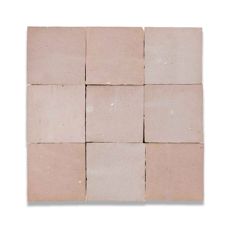 Desert Rose Zellige Tile - 4x4 Square