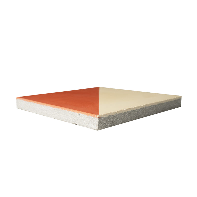 Petite Two-Tone Diagonal Tile: 4” x 4”