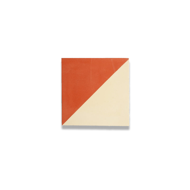 Petite Two-Tone Diagonal Tile: 4” x 4”