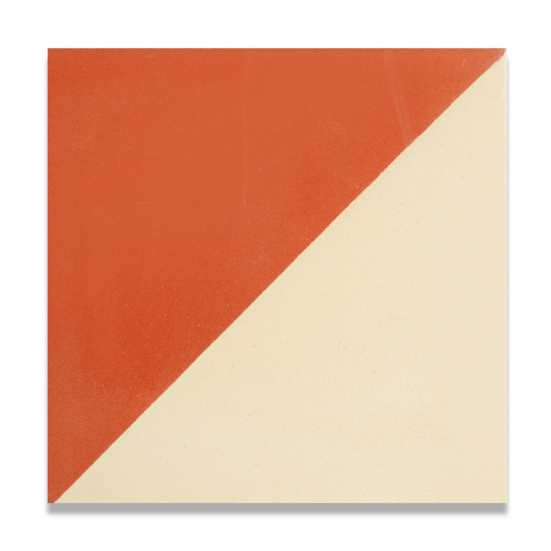 Petite Two-Tone Diagonal Tile: 4” x 4”