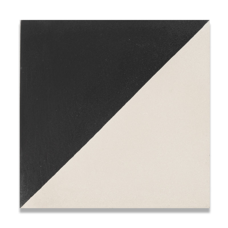 Petite Two-Tone Diagonal Tile: 4” x 4”