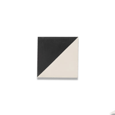 Petite Two-Tone Diagonal Tile: 4” x 4”