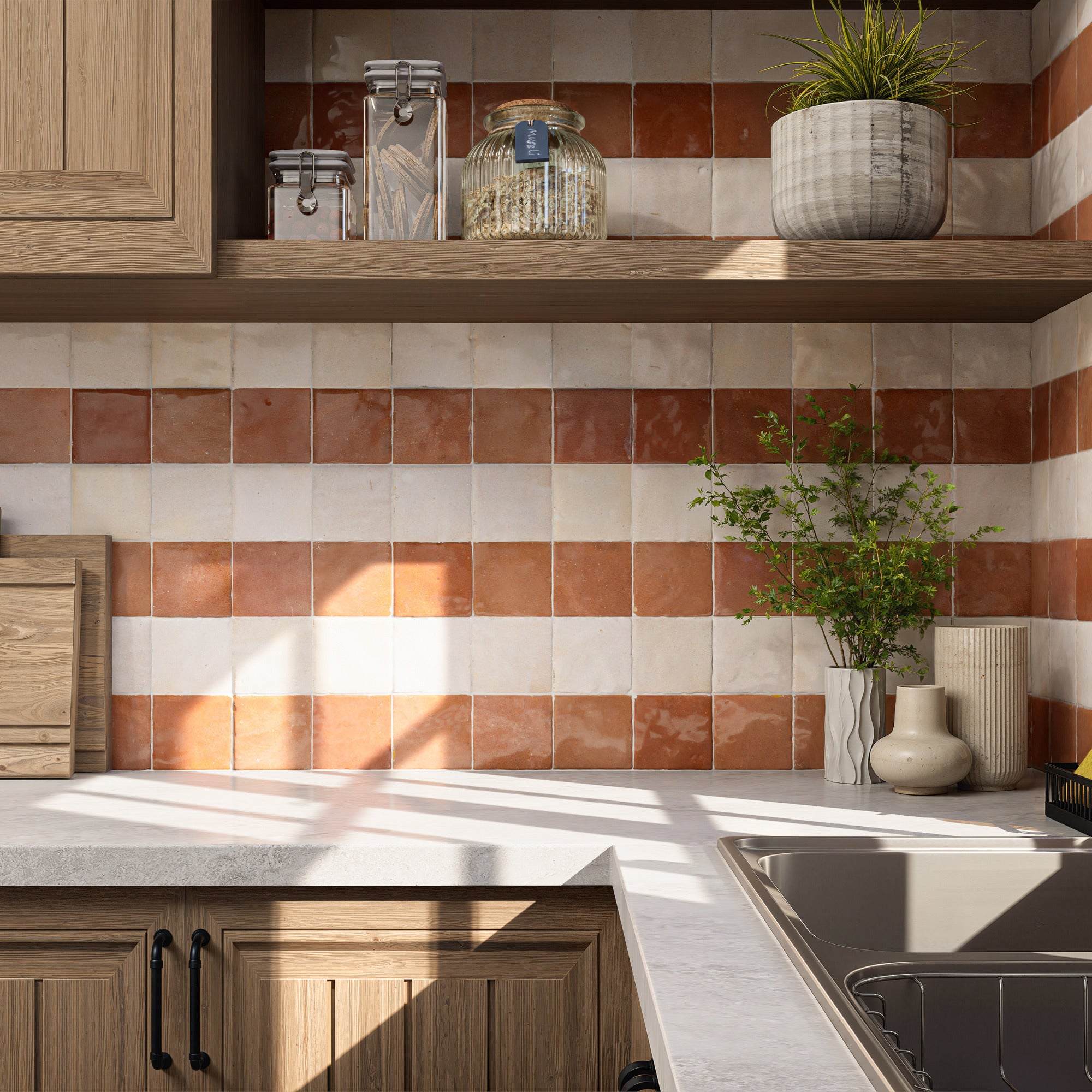 Tajine Red Zellige Tile - Stylish Square Tile Choice – LiLi Tile