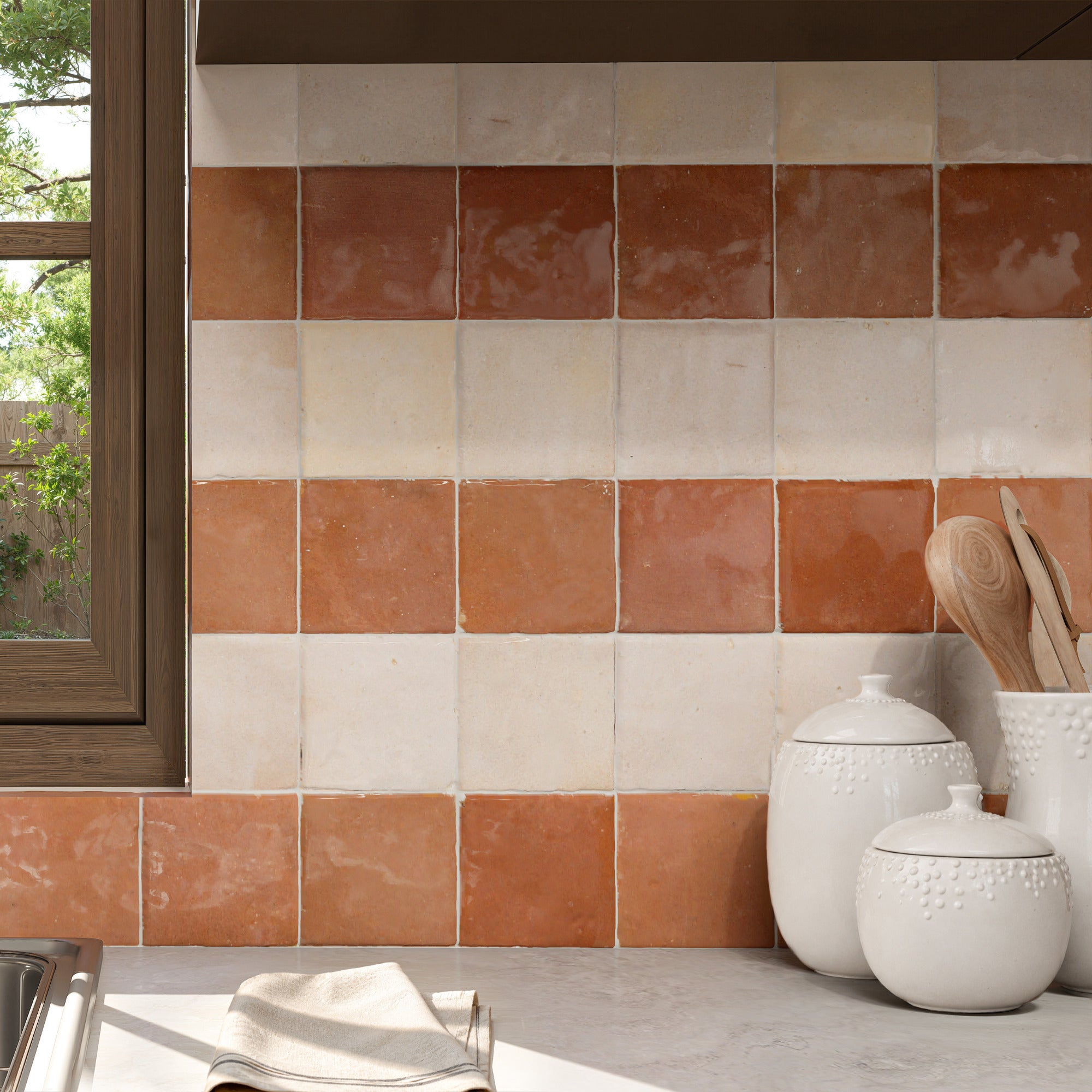 Tajine Red Zellige Tile - Stylish Square Tile Choice – LiLi Tile