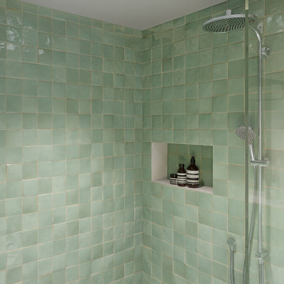 Moroccan Jade Zellige Tile - 4x4 Square
