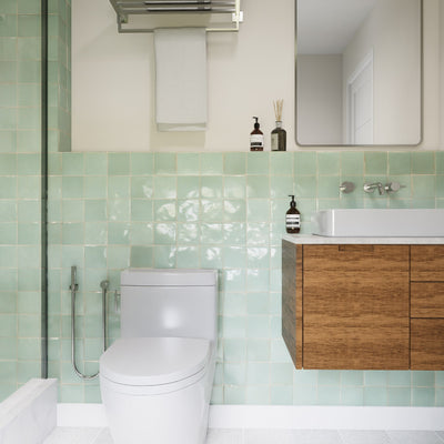 Moroccan Jade Zellige Tile - 4x4 Square