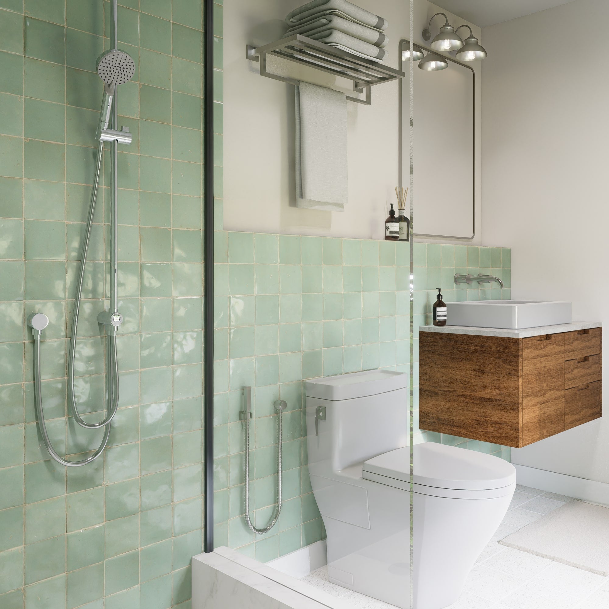 よる。 Moroccan Jade Zellige Tile 4x4 Square: Find Our Collection – LiLi Tile