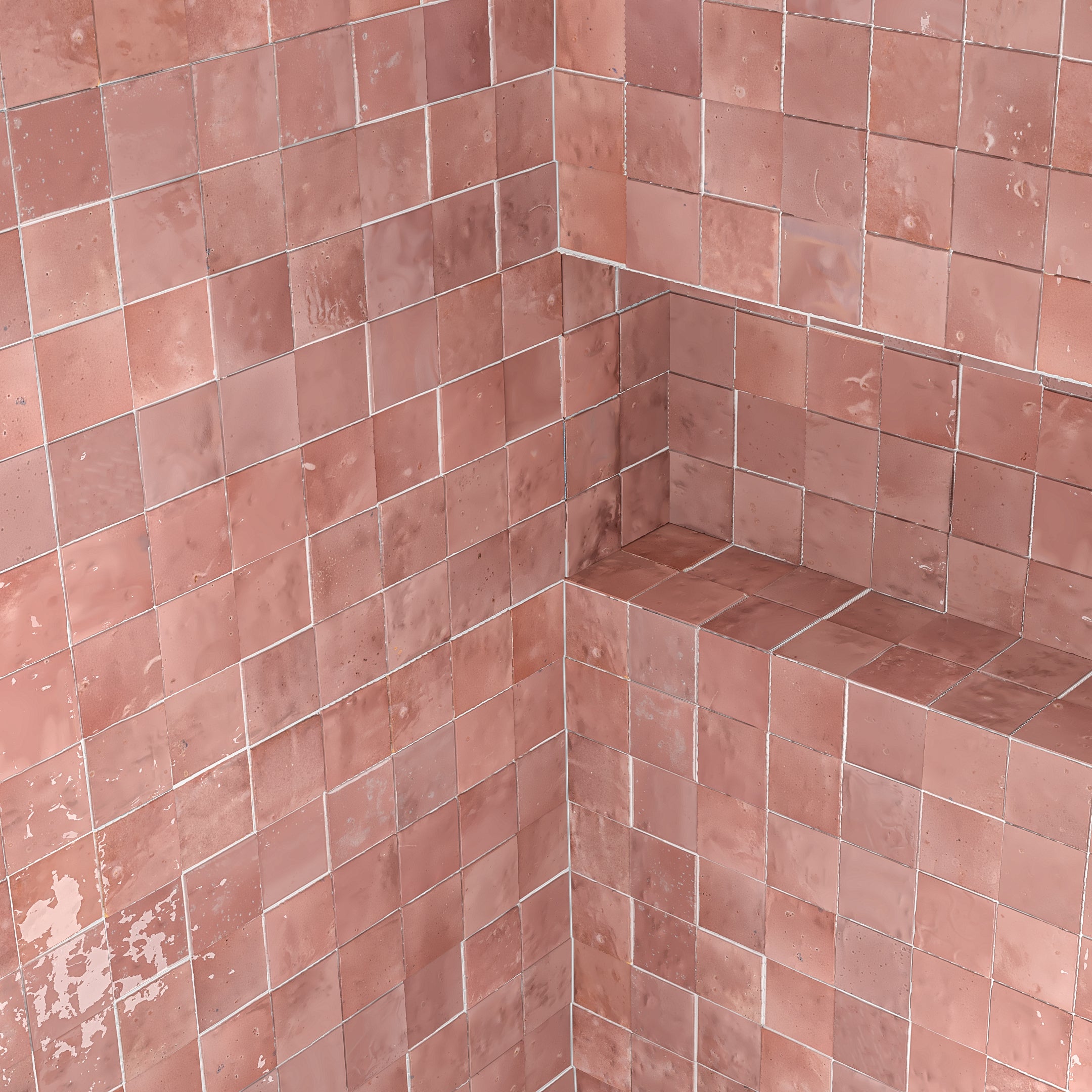 Rabat Rose Zellige Tile - 4x4 Square – LiLi Tile