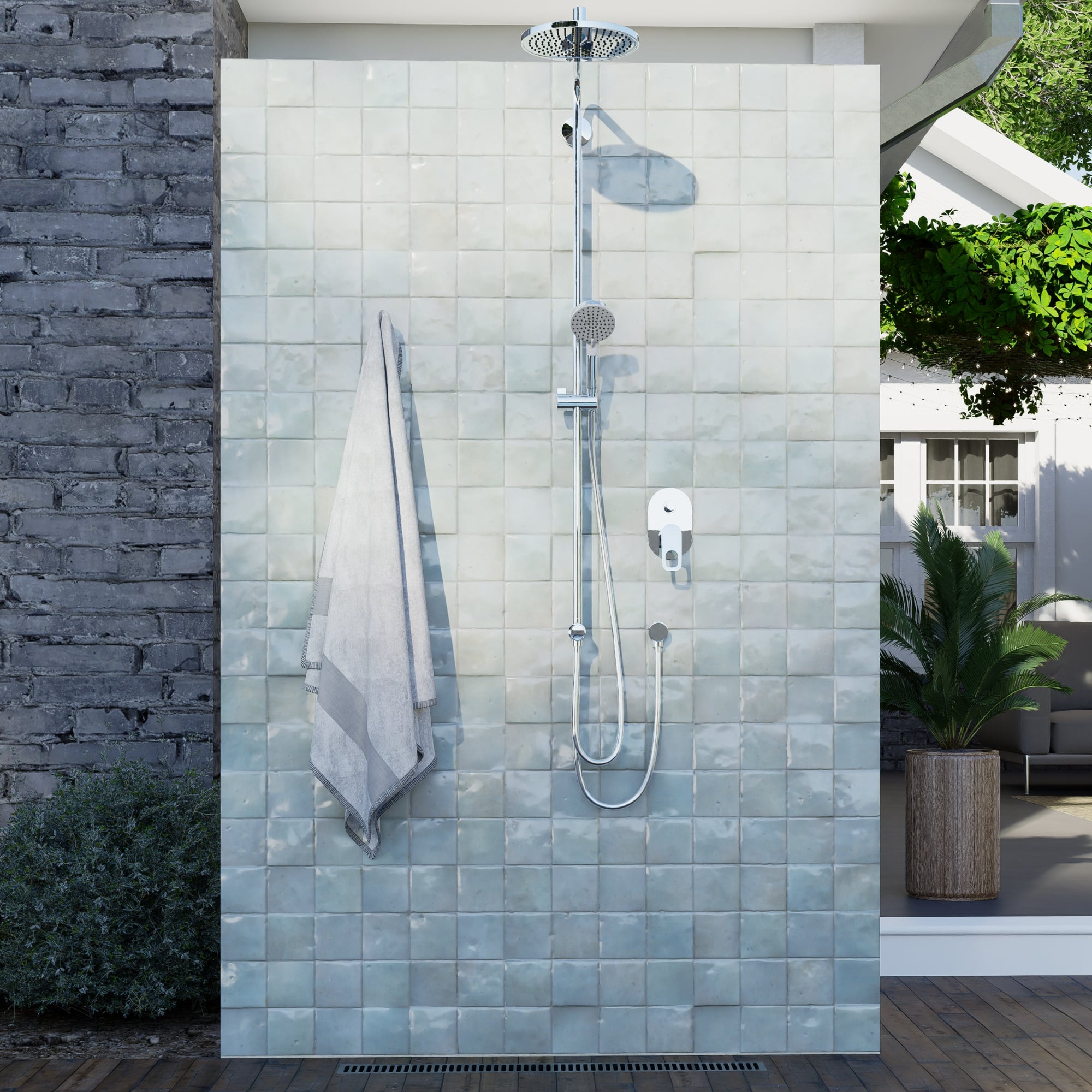 Sardine Blue Zellige Tile - 4x4 Square – LiLi Tile