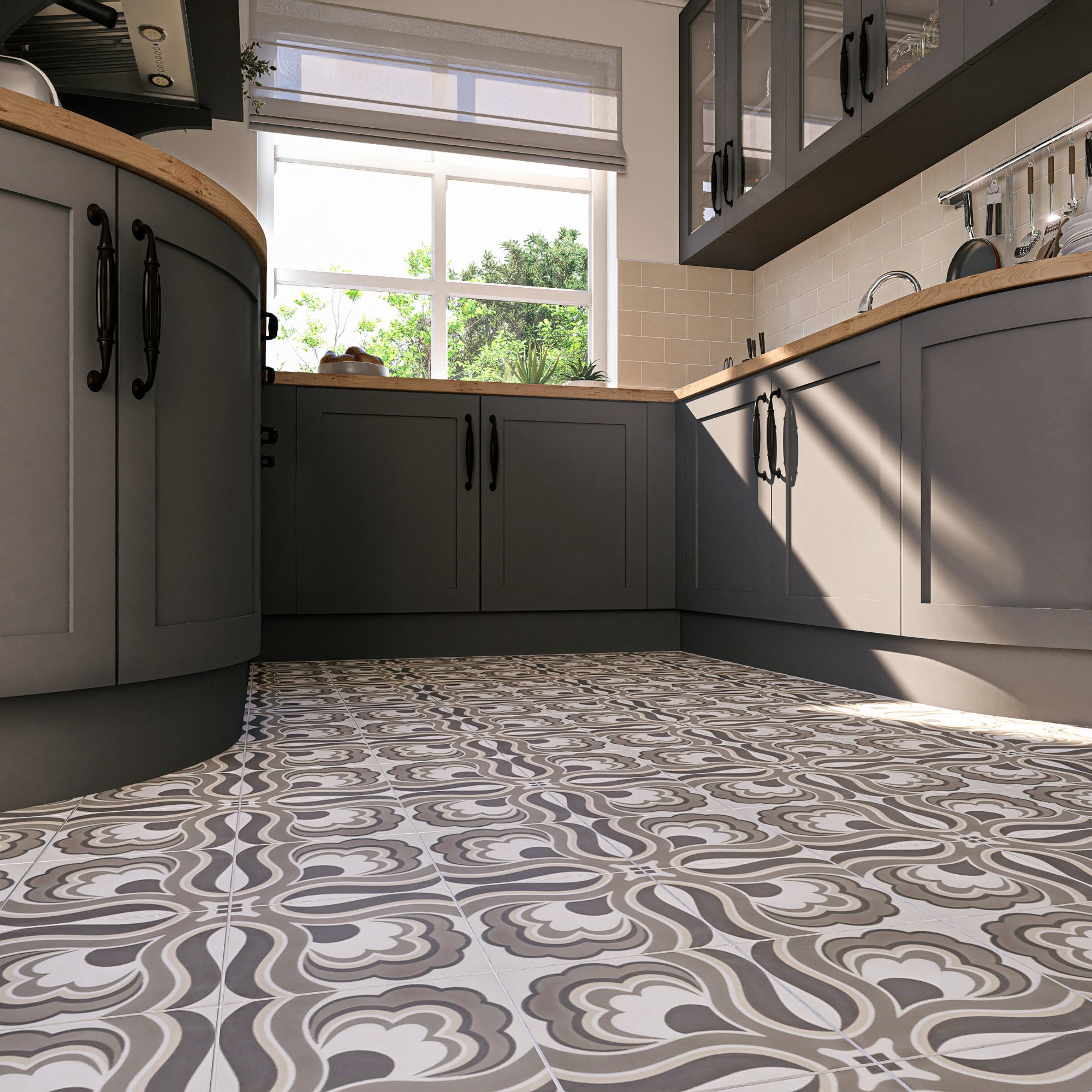 Olga 8 x 8 Cement Tile - Modern Style for Your Space – LiLi Tile