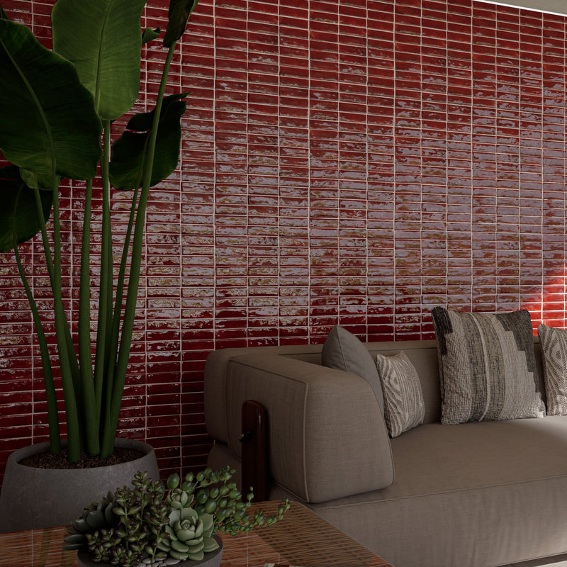 Paprika Red Zellige Tile - 2x6 Bejmat