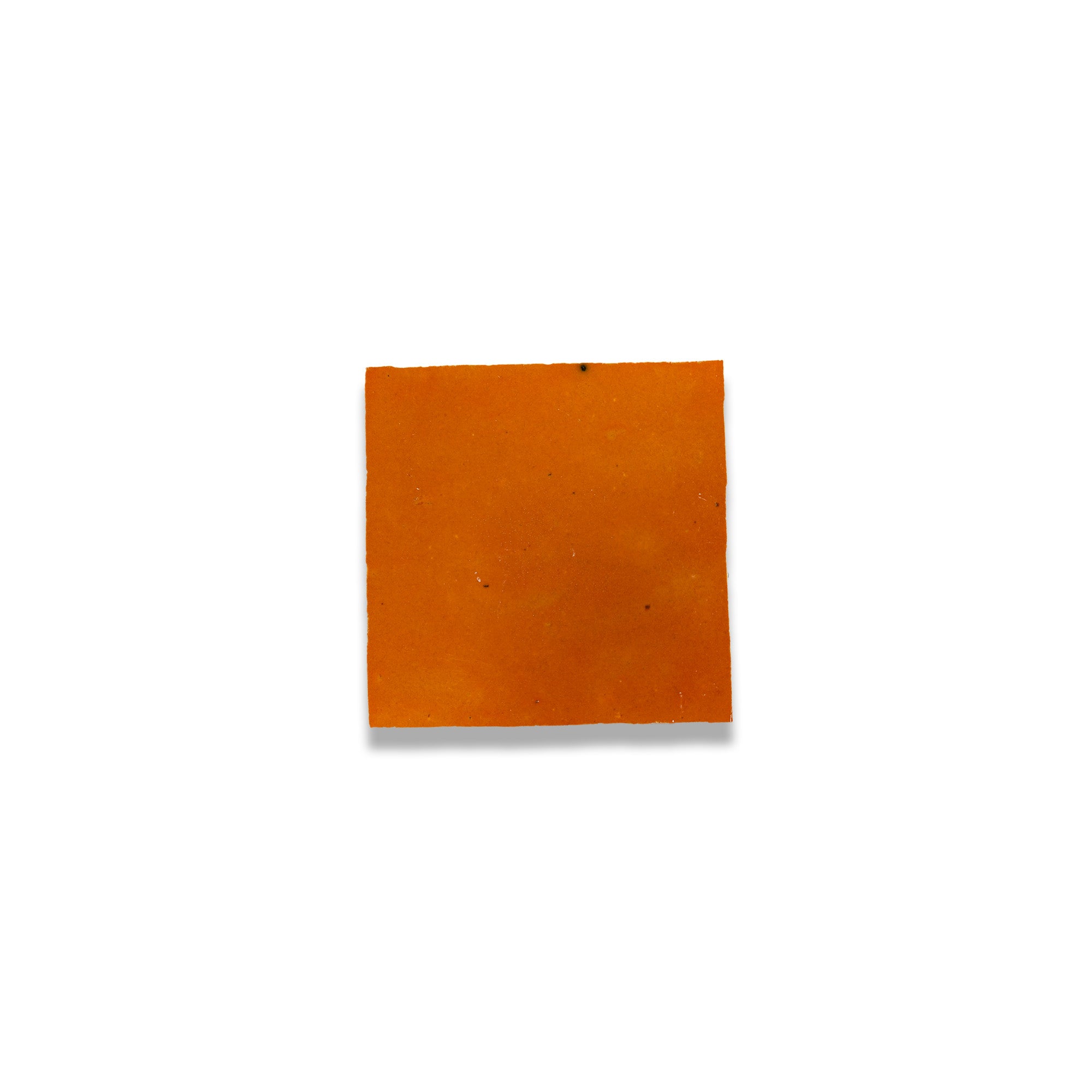 Persimmon Orange Zellige Tile - 4x4 Square | Handmade Zellige