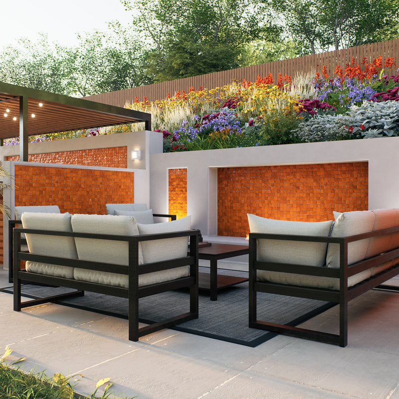 Persimmon Orange Zellige Tile - 2x2 Mosaic