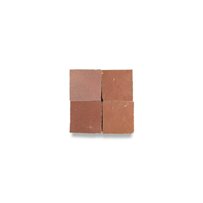 Tajine Red Zellige Tile - 2x2 Mosaic