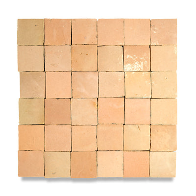Desert Rose Zellige Tile - 2x2 Mosaic