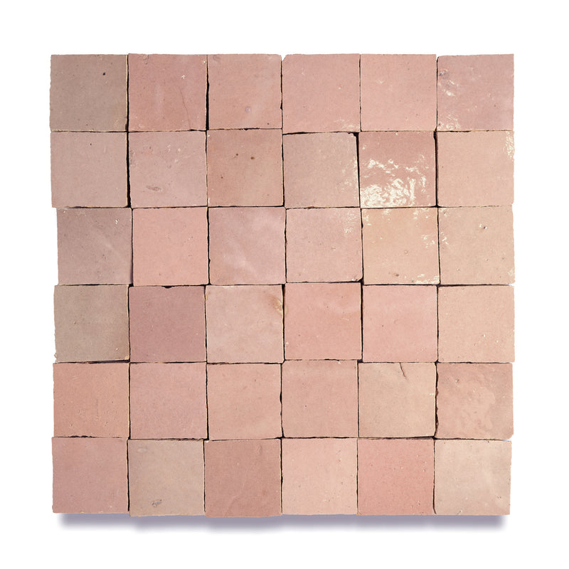 Desert Rose Zellige Tile - 2x2 Mosaic