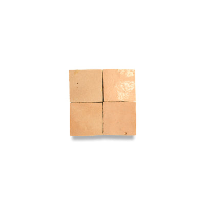 Desert Rose Zellige Tile - 4x4 Square