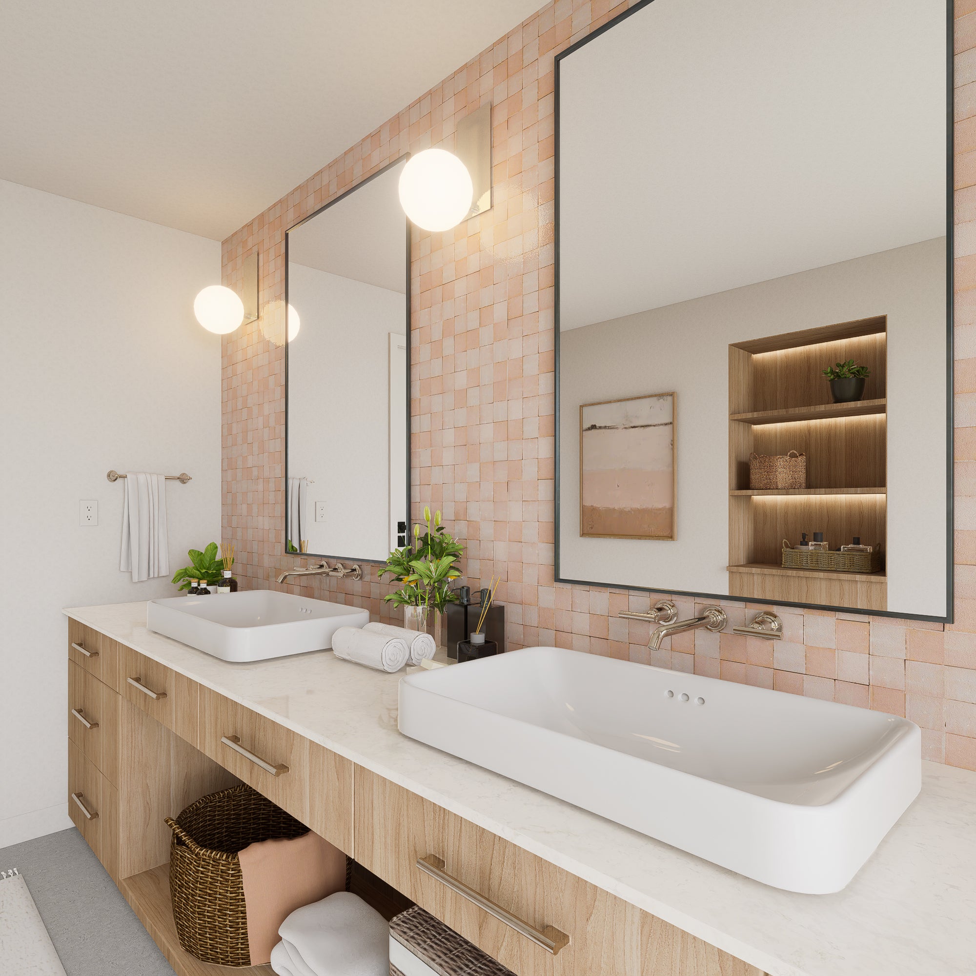 Desert Rose Zellige Tile 2x2 Mosaic: A Beautiful Option – LiLi Tile