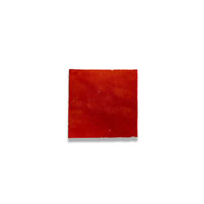 Hibiscus Red Zellige Tile - 4x4 Square