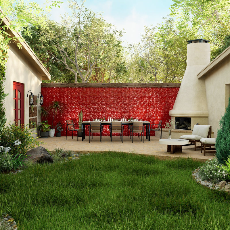 Hibiscus Red Zellige Tile - 2x2 Mosaic