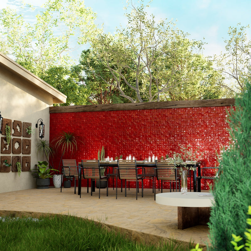 Hibiscus Red Zellige Tile - 2x2 Mosaic