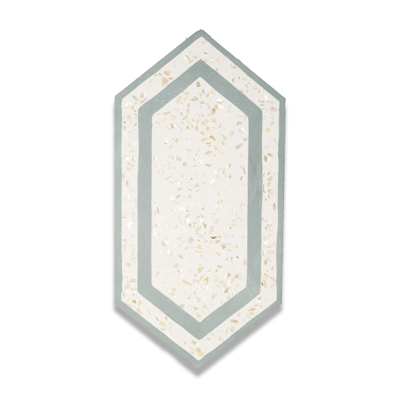 Tiffany Series | Mother of Pearl Terrazzo Hexagon Cement Tile