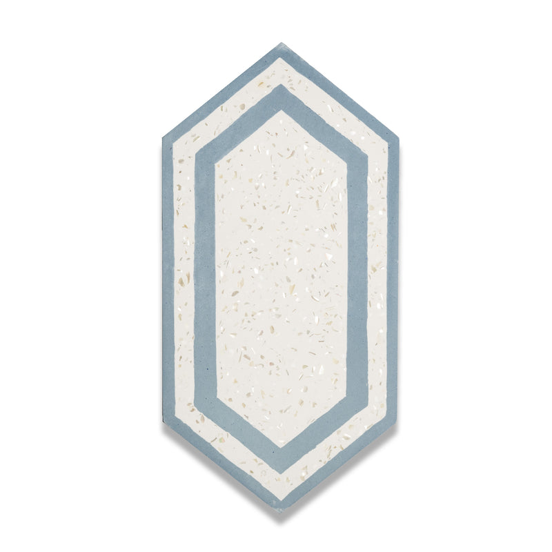 Tiffany Series | Mother of Pearl Terrazzo Hexagon Cement Tile