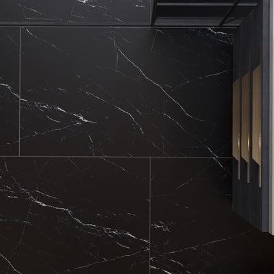 Vesuvio Black 24"x48" Porcelain Tile 3/8"