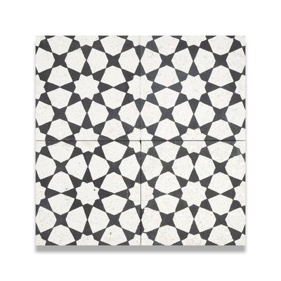 Spark 50 Mother of Pearl Terrazzo Tile: 6” x 6”