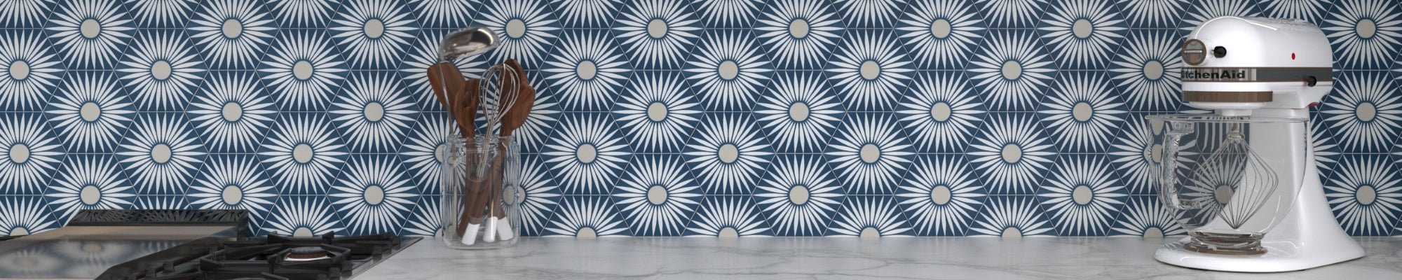 6x7 Inch Hexagon Cement Tiles