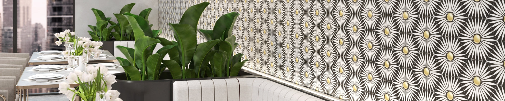 6x7 Inch Mini Hexagon Metal Insert Tiles