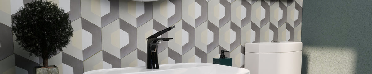 6x7 Inch Mini Hexagon Pattern Tiles