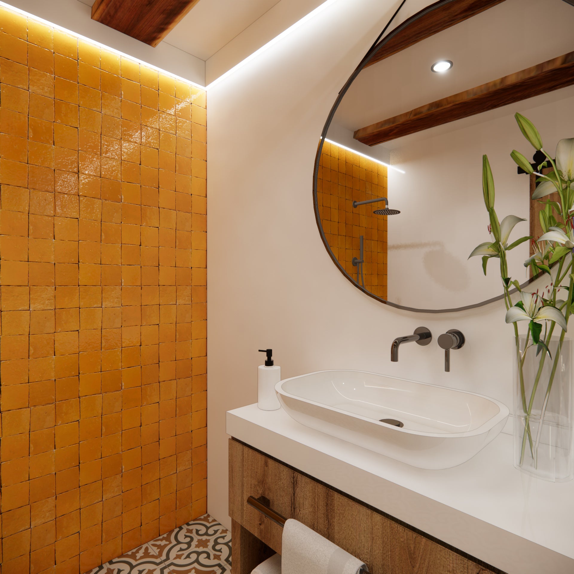 Zellige Tile: Turmeric 4x4 Square for Warm, Bold Style – LiLi Tile