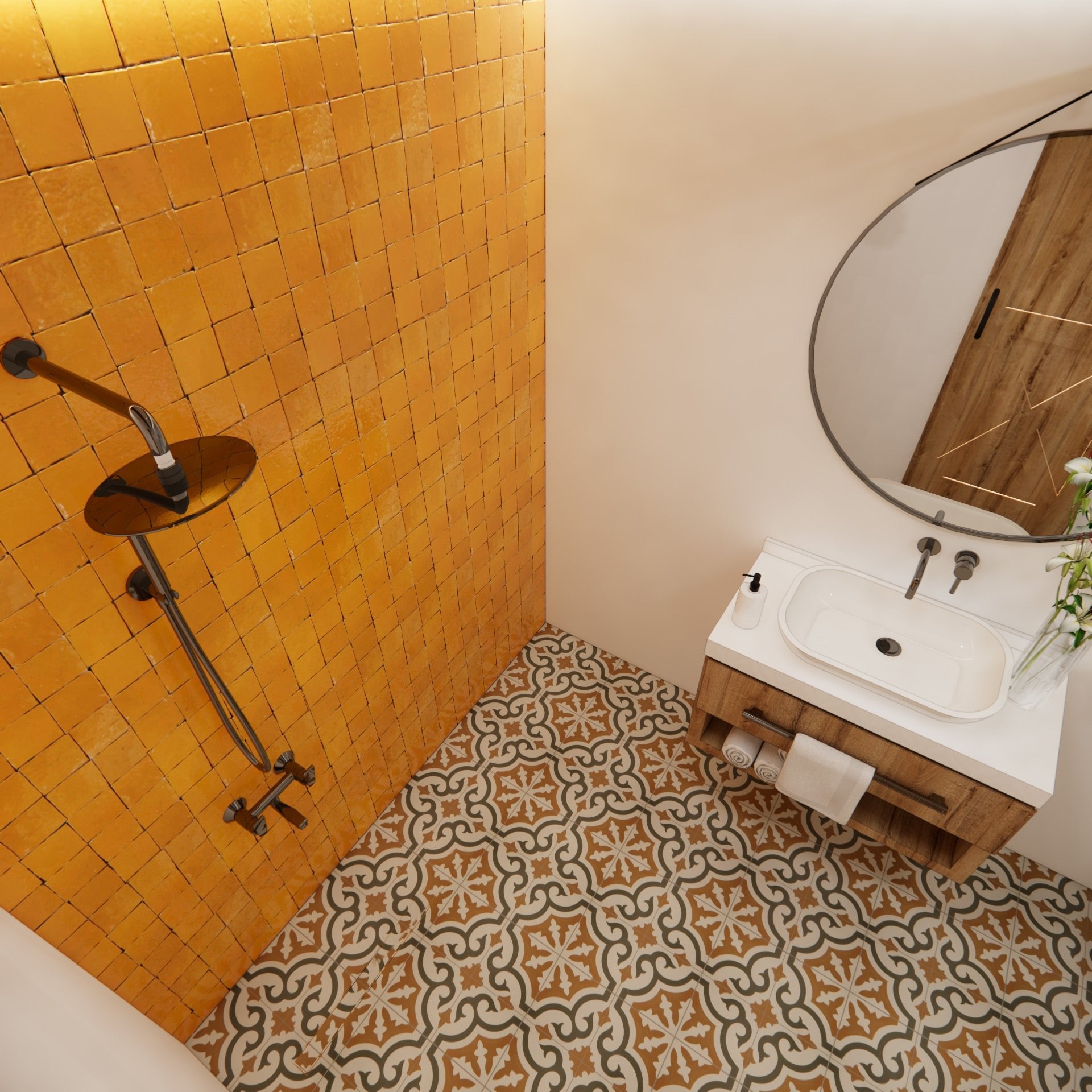 Zellige Tile: Turmeric 4x4 Square for Warm, Bold Style – LiLi Tile