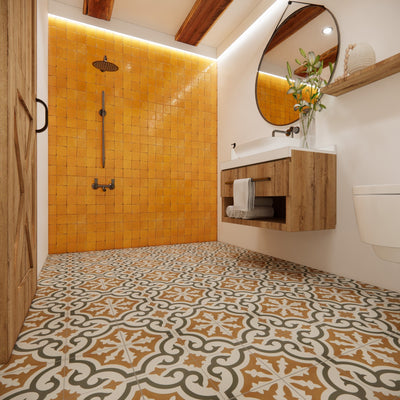 Turmeric Zellige Tile - 4x4 Square