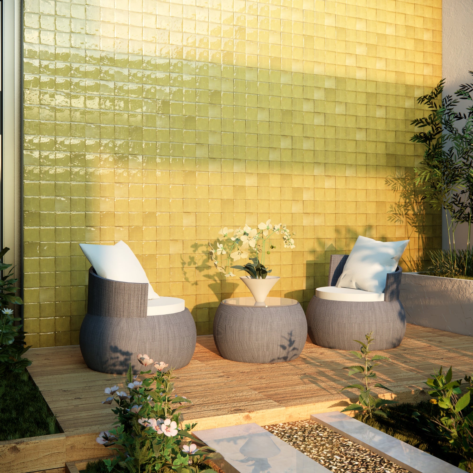 Chamomile Zellige Tile - 4x4 Square – LiLi Tile