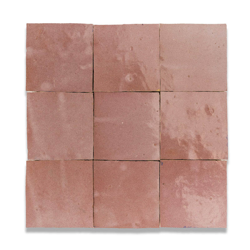 Rabat Rose Zellige Tile - 4x4 Square